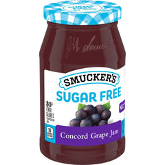 Sugar Free Concord Grape Jam front left with packaging