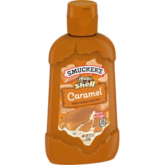 Magic Shell® Caramel Topping front left with packaging