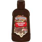 Magic Shell® Chocolate Fudge Flavored Topping front center with packaging