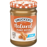 Natural Creamy Peanut Butter front center with packaging
