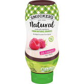 Smucker's® Natural Red Raspberry Squeezable Fruit Spread front center with packaging