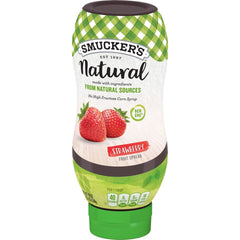Smucker's® Natural Strawberry Squeezable Fruit Spread front right with packaging
