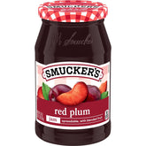 Red Plum Jam front center with packaging