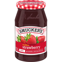 Seedless Strawberry Jam front center with packaging
