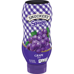 Squeeze™ Grape Jelly front left with packaging