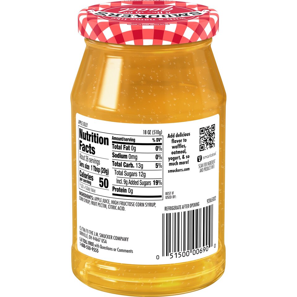 Apple Jelly back center with packaging