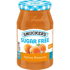 Sugar Free Apricot Preserves front center with packaging