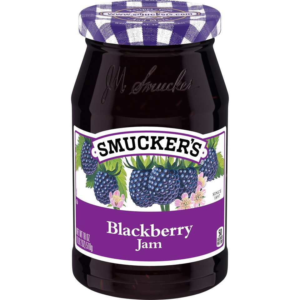 Blackberry Jam front center with packaging
