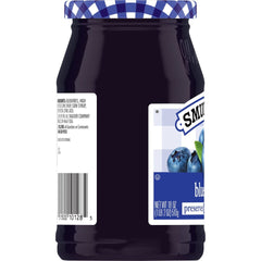 Blueberry Preserves left with packaging