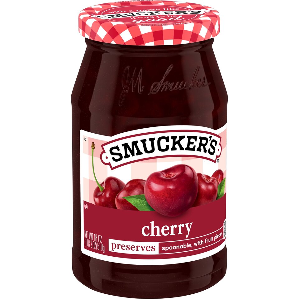 Cherry Preserves front left with packaging