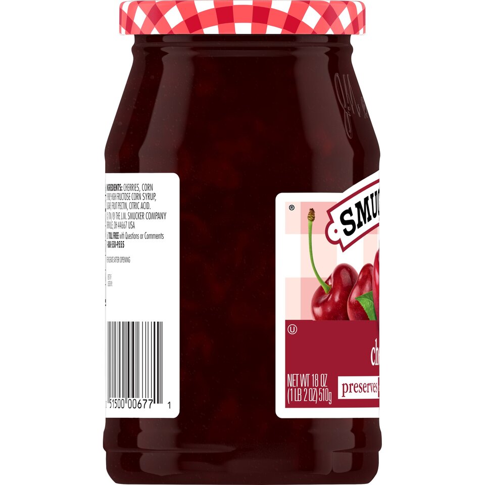 Cherry Preserves left with packaging