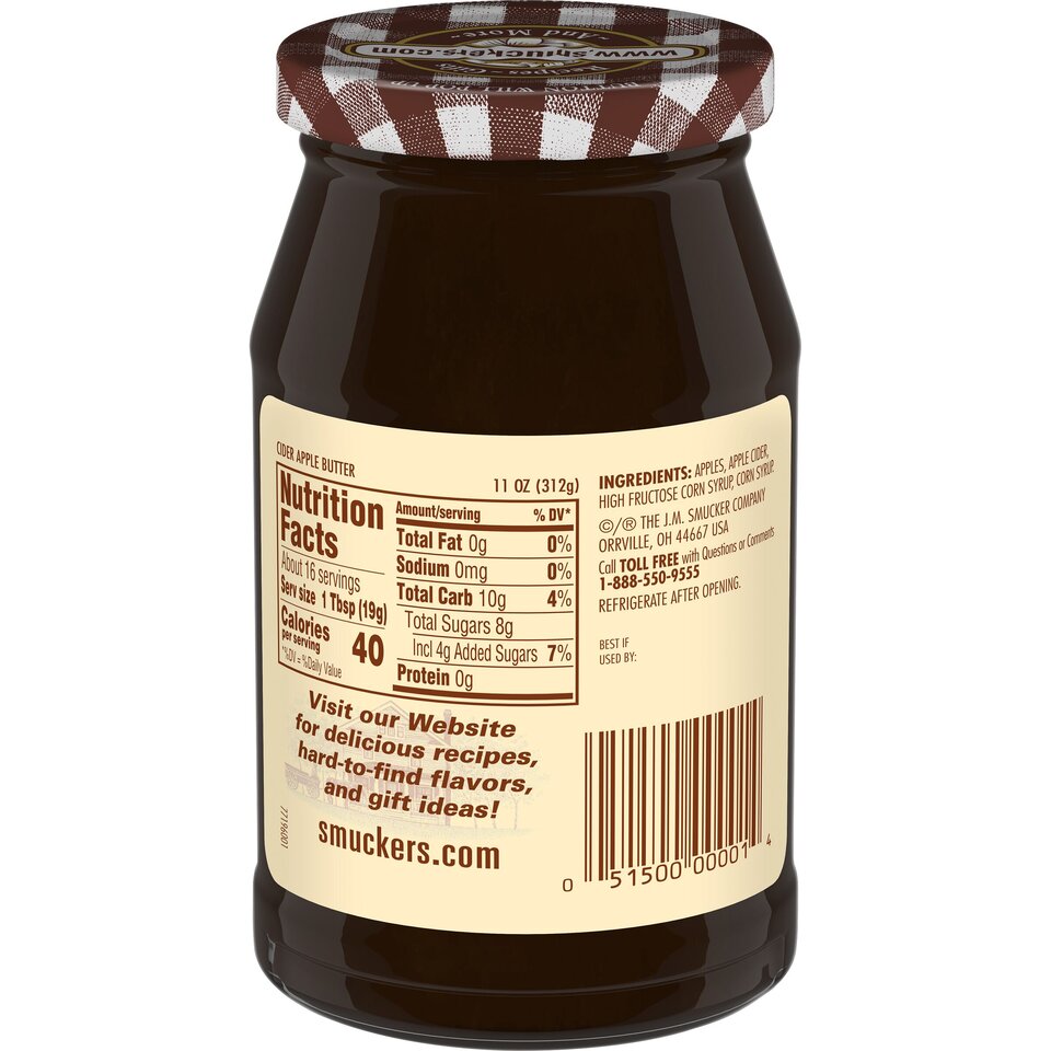 Cider Apple Butter back center with packaging