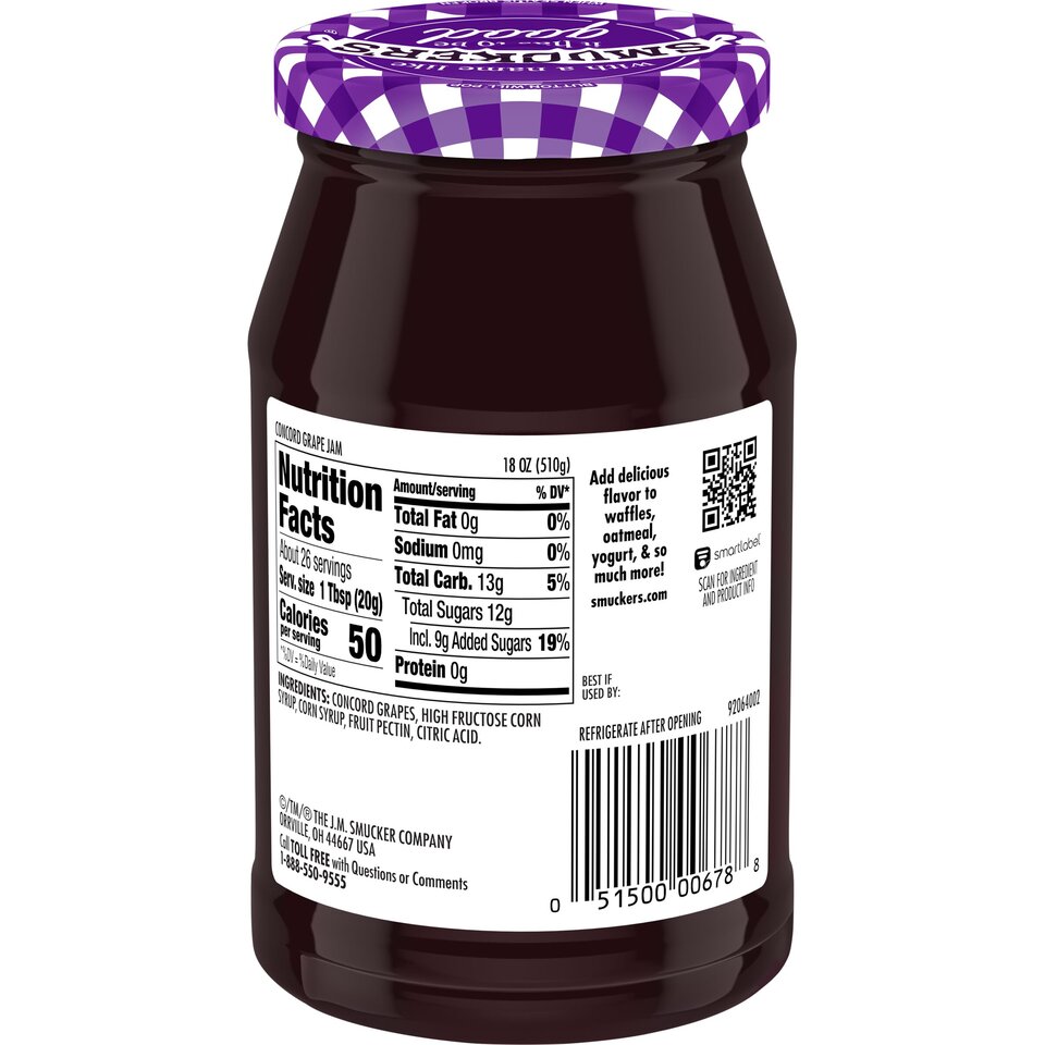 Concord Grape Jam back center with packaging