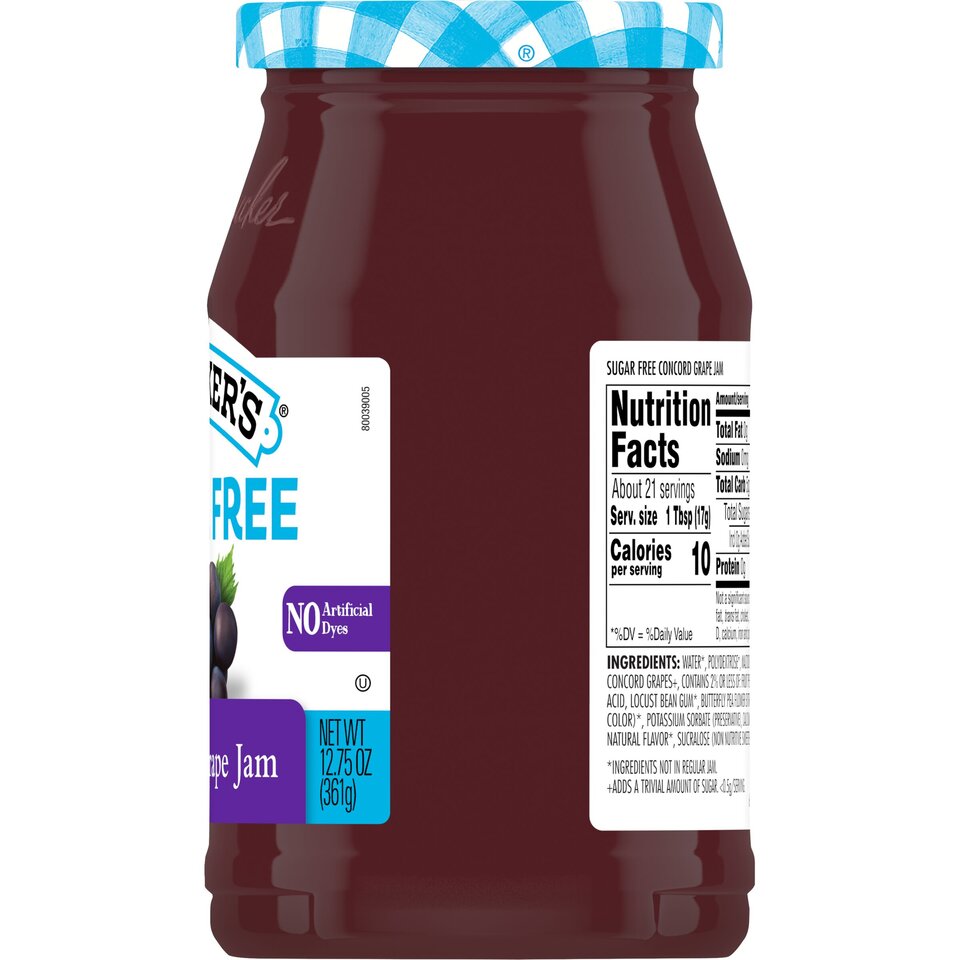 Sugar Free Concord Grape Jam right with packaging