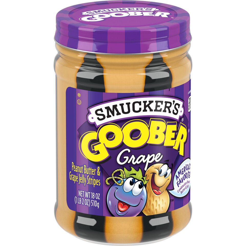 Goober Grape® front left with packaging