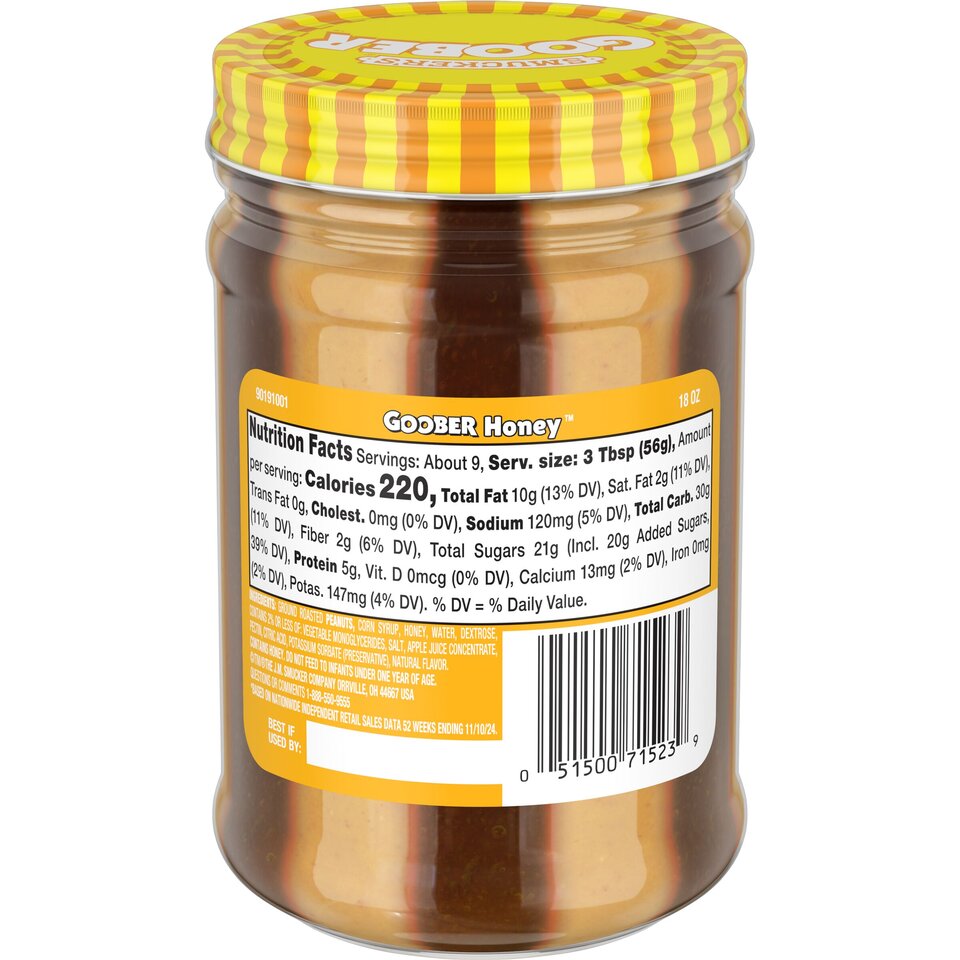 Goober® Honey back center with packaging