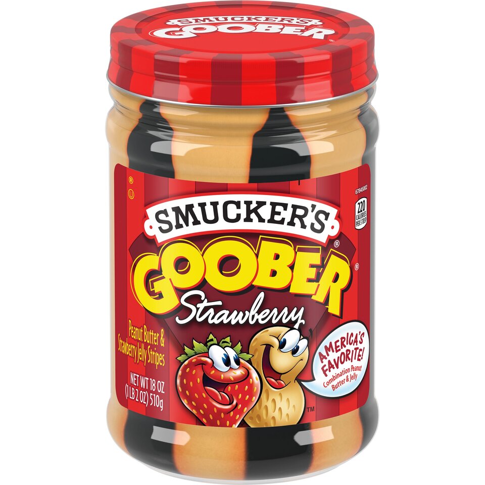 Goober Strawberry® front center with packaging