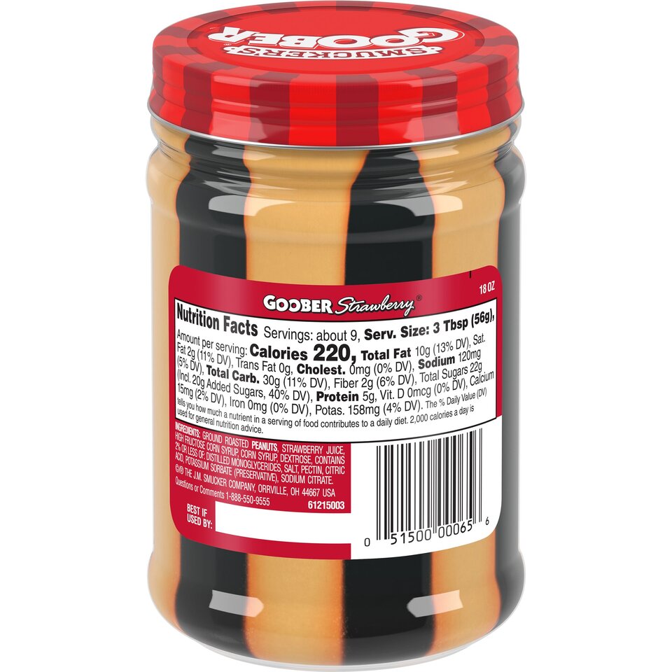 Goober Strawberry® back center with packaging