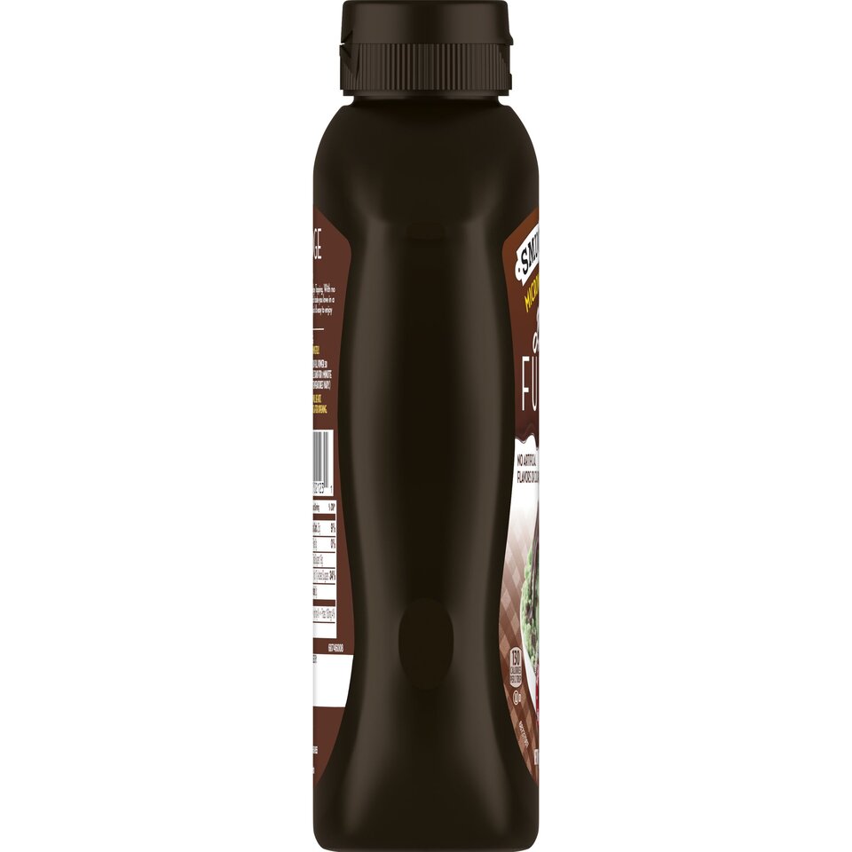 Microwavable Hot Fudge Topping left with packaging