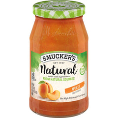 Natural Apricot Fruit Spread front center with packaging
