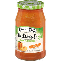 Natural Apricot Fruit Spread front right with packaging