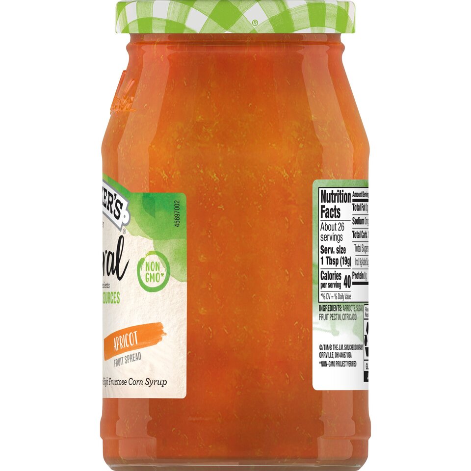 Natural Apricot Fruit Spread right with packaging