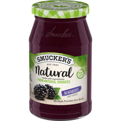 Natural Blackberry Fruit Spread front right with packaging