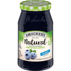 Natural Blueberry Fruit Spread front center with packaging
