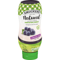 Smucker's® Natural Concord Grape Squeezable Fruit Spread front left with packaging
