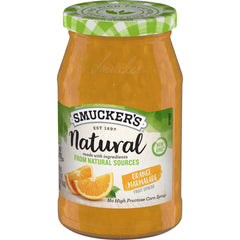 Natural Orange Marmalade Fruit Spread front right with packaging