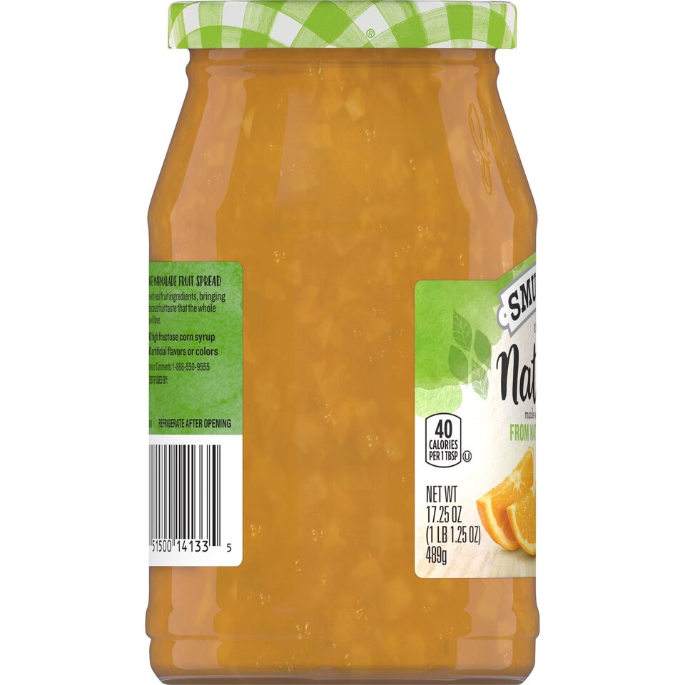 Natural Orange Marmalade Fruit Spread left with packaging