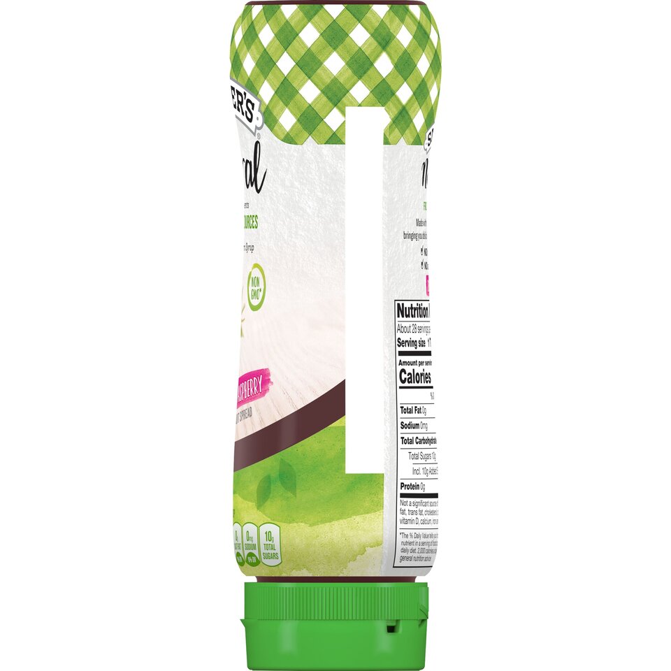 Smucker's® Natural Red Raspberry Squeezable Fruit Spread right with packaging