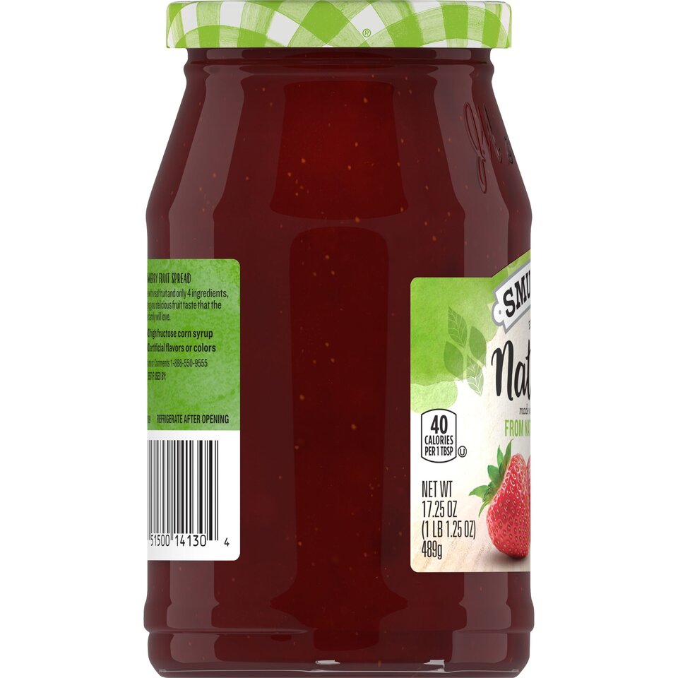 Natural Strawberry Fruit Spread left with packaging