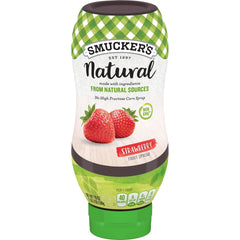 Smucker's® Natural Strawberry Squeezable Fruit Spread front center with packaging