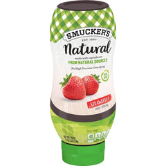 Smucker's® Natural Strawberry Squeezable Fruit Spread front left with packaging