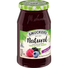 Natural Triple Berry Fruit Spread front left with packaging