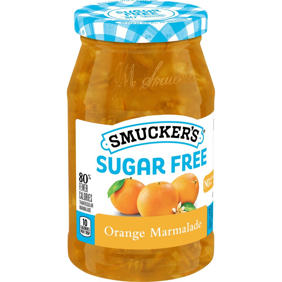 Sugar Free Orange Marmalade front left with packaging