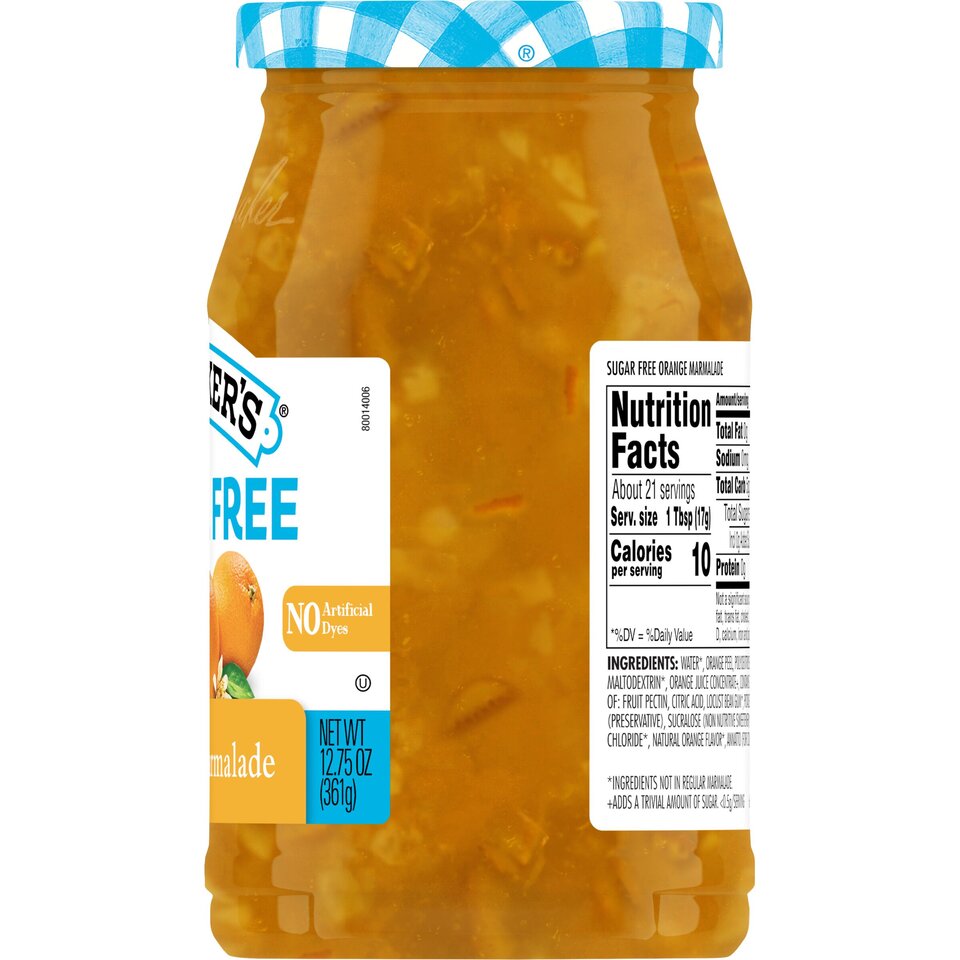 Sugar Free Orange Marmalade right with packaging
