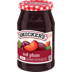 Red Plum Jam front right with packaging