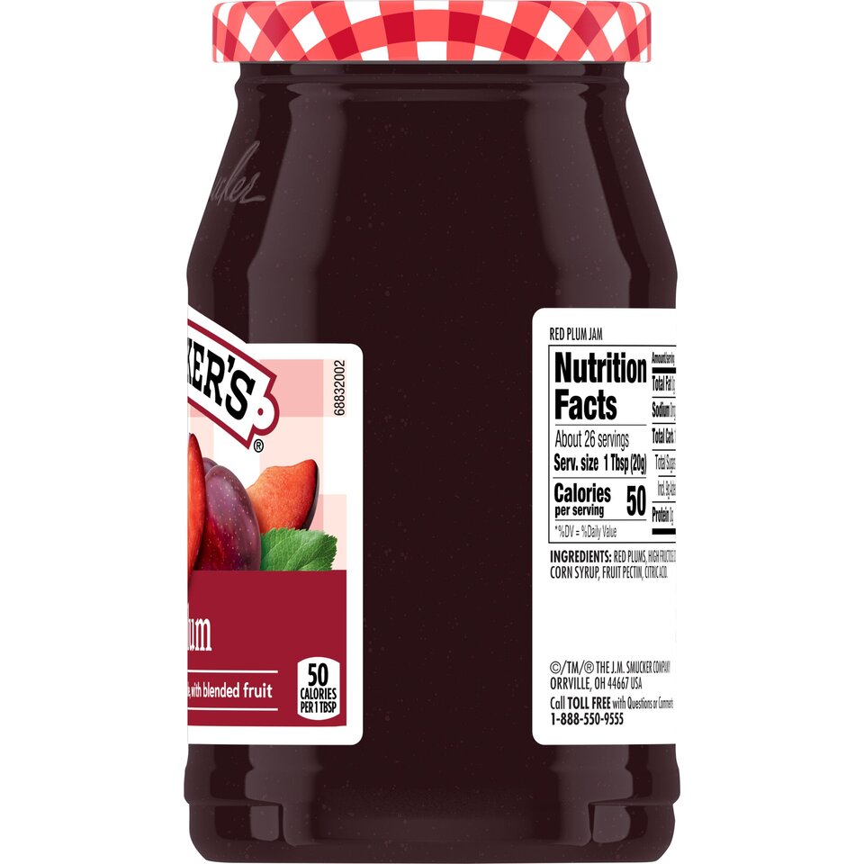 Red Plum Jam right with packaging