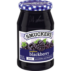 Seedless Blackberry Jam front left with packaging