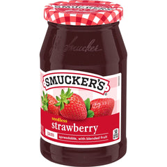 Seedless Strawberry Jam front right with packaging