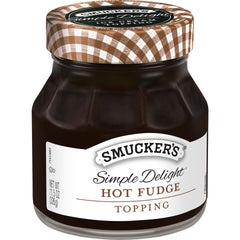 Simple Delight® Hot Fudge front left with packaging