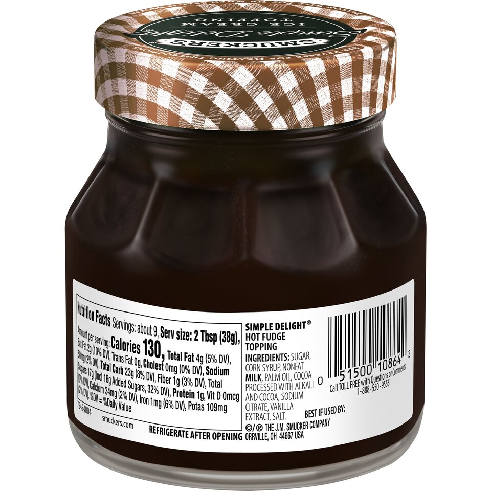 Simple Delight® Hot Fudge back center with packaging