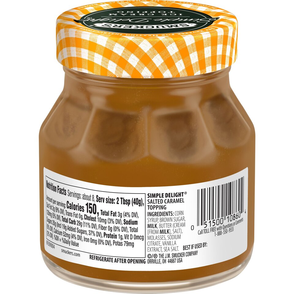 Simple Delight® Salted Caramel back center with packaging
