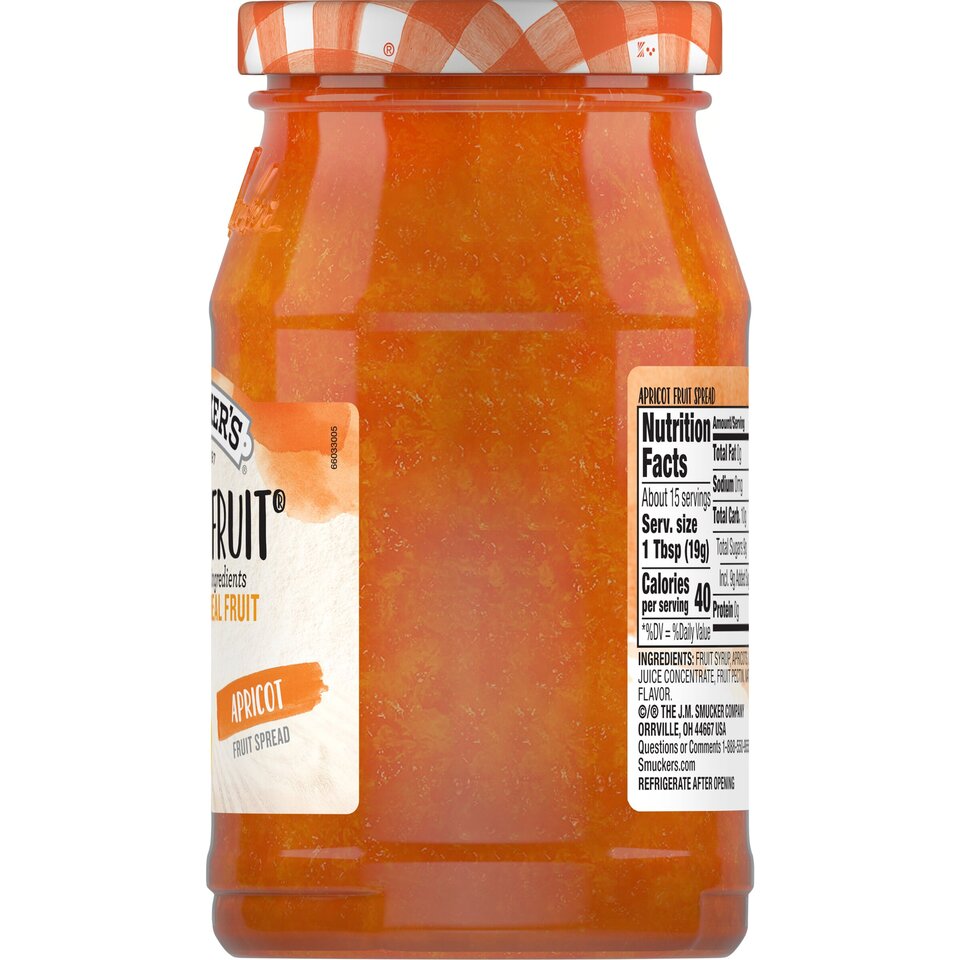 Simply Fruit® Apricot Fruit Spread right with packaging