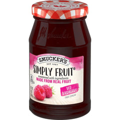 Simply Fruit® Red Raspberry Fruit Spread front right with packaging