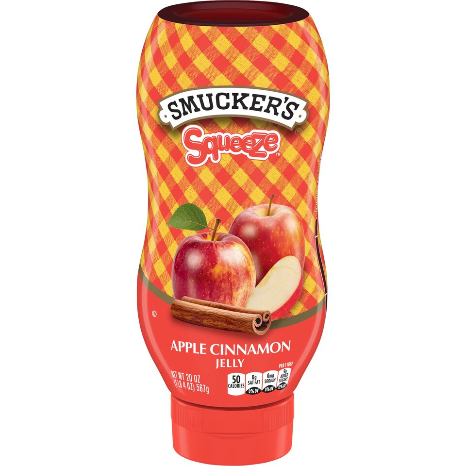 Squeeze™ Apple Cinnamon Jelly front center with packaging