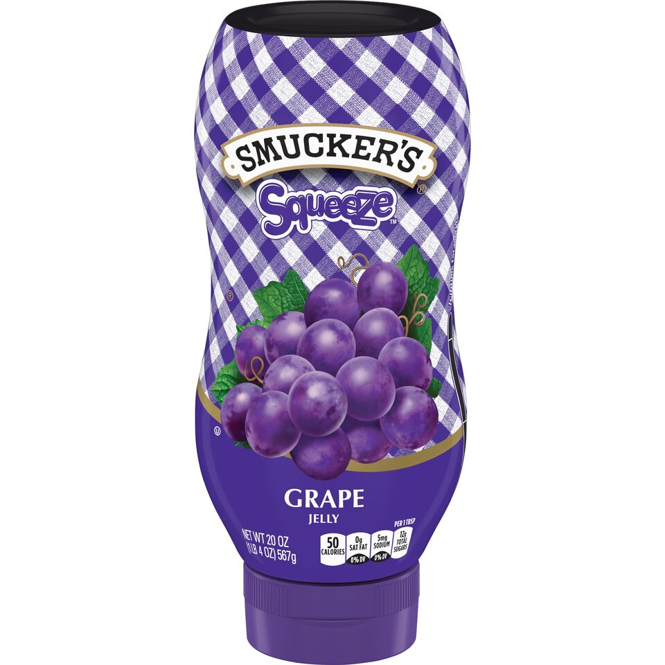 Squeeze™ Grape Jelly front center with packaging