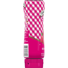 Squeeze™ Seedless Red Raspberry Jam left with packaging
